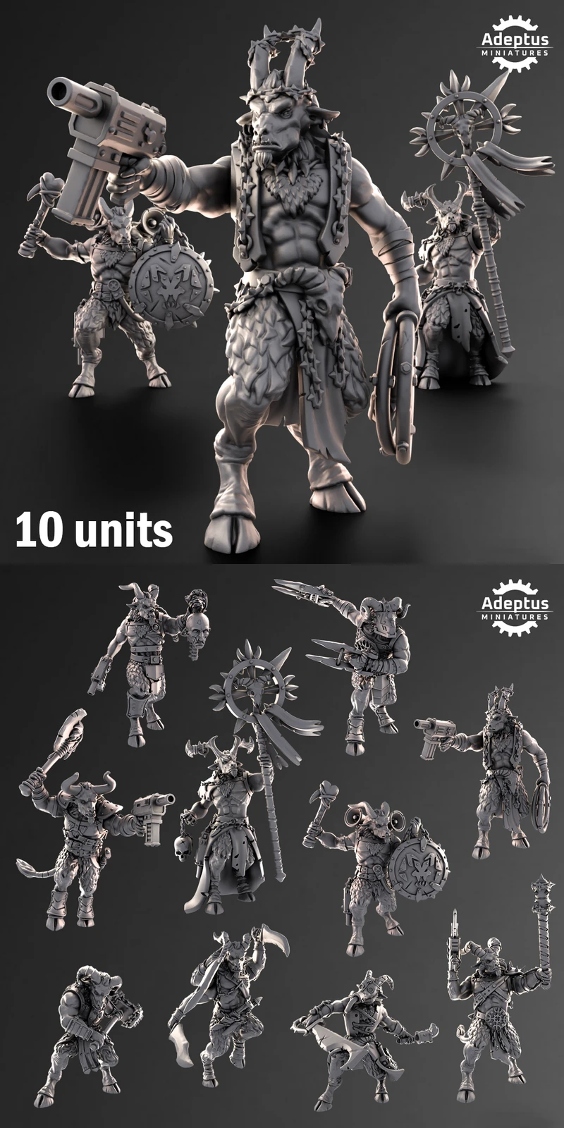 Kill Squad – Gorehorns STL Miniature Set for 3D Printing STL model for 3D printing