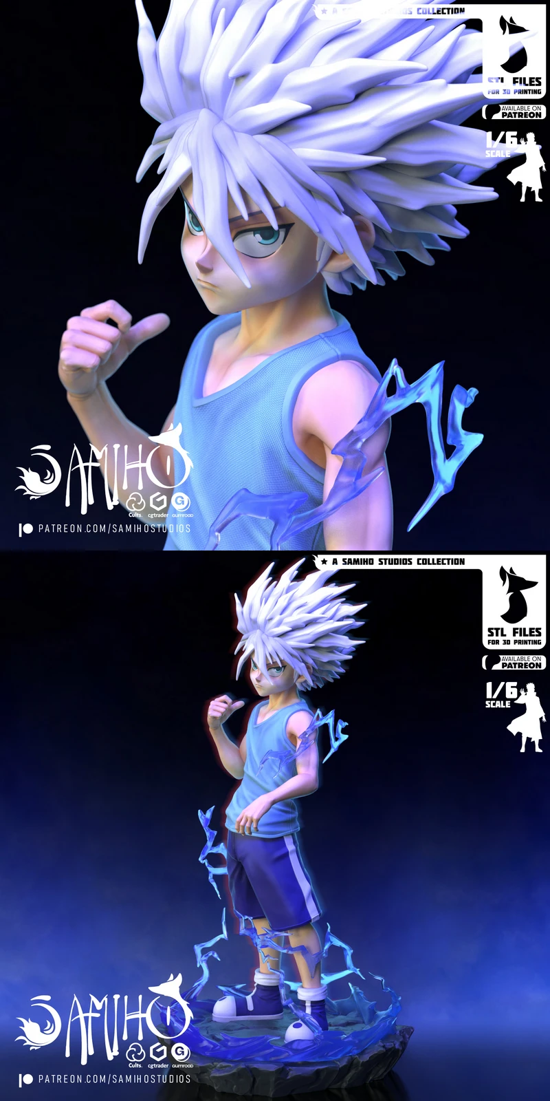 Killua Godspeed STL model for 3D printing