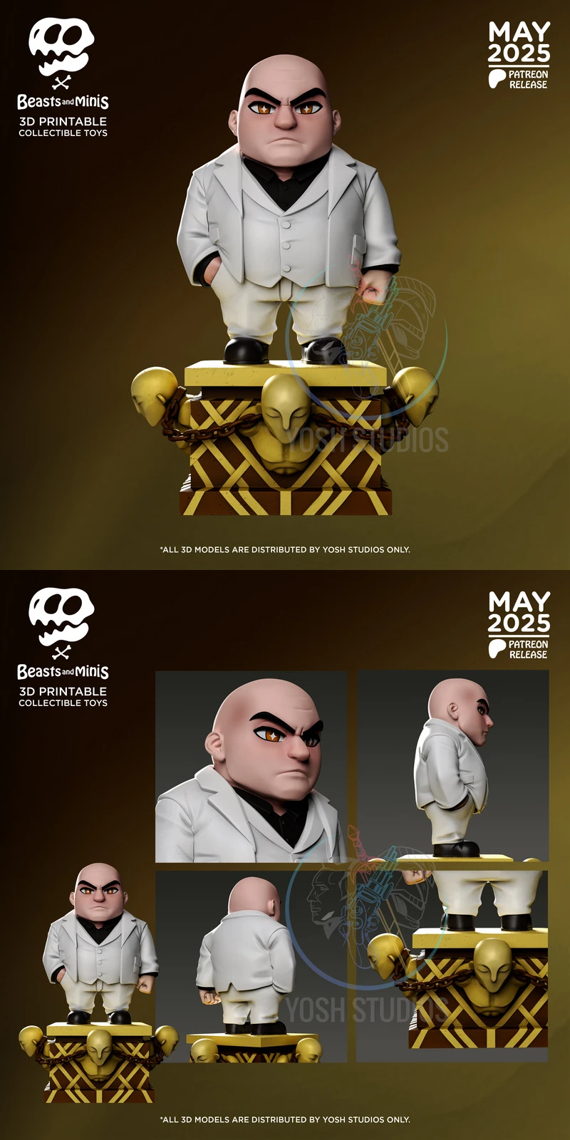 Kingpin Miniature STL File for 3D Printer STL model for 3D printing