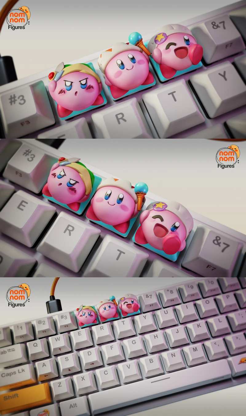 Kirby Inspired Keycaps STL File for 3D Printers STL model for 3D printing