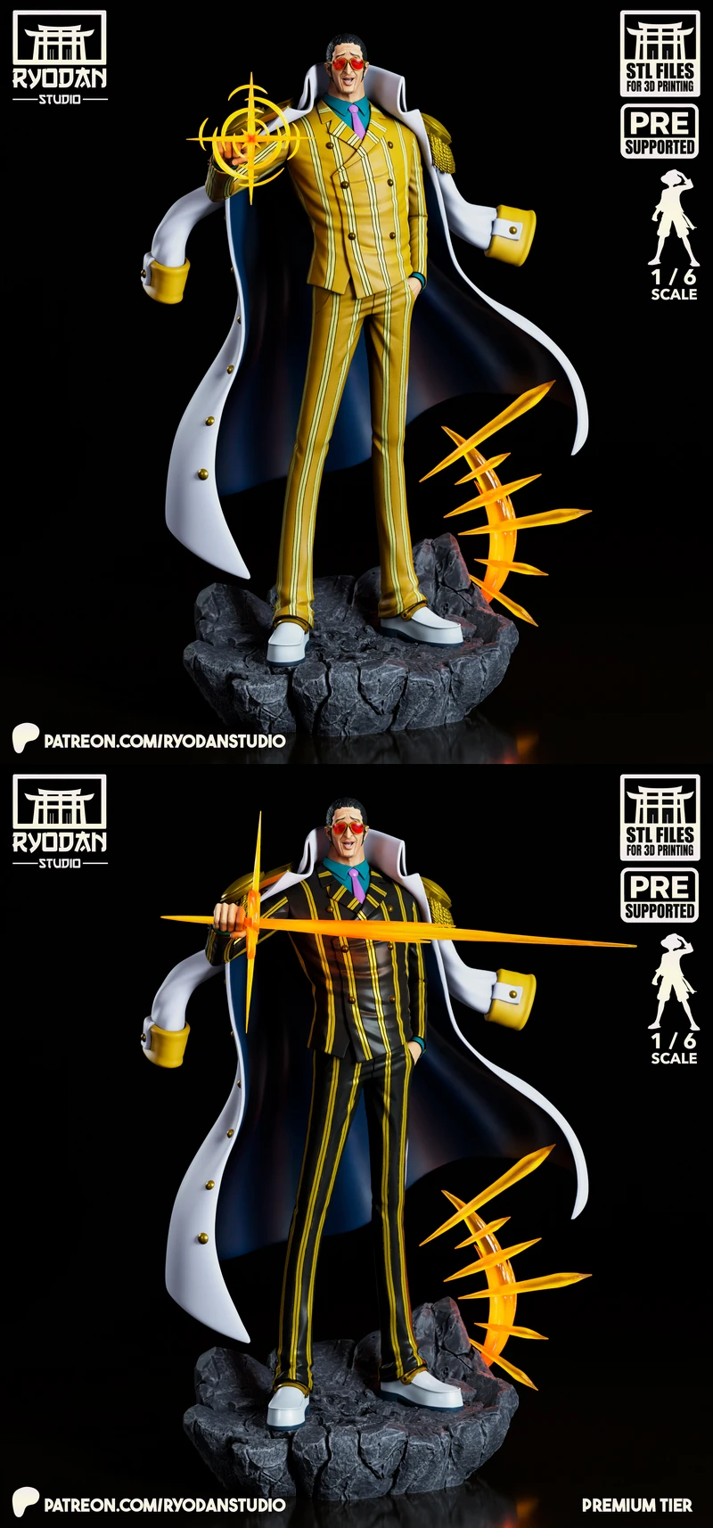 Kizaru – One Piece STL model for 3D printing