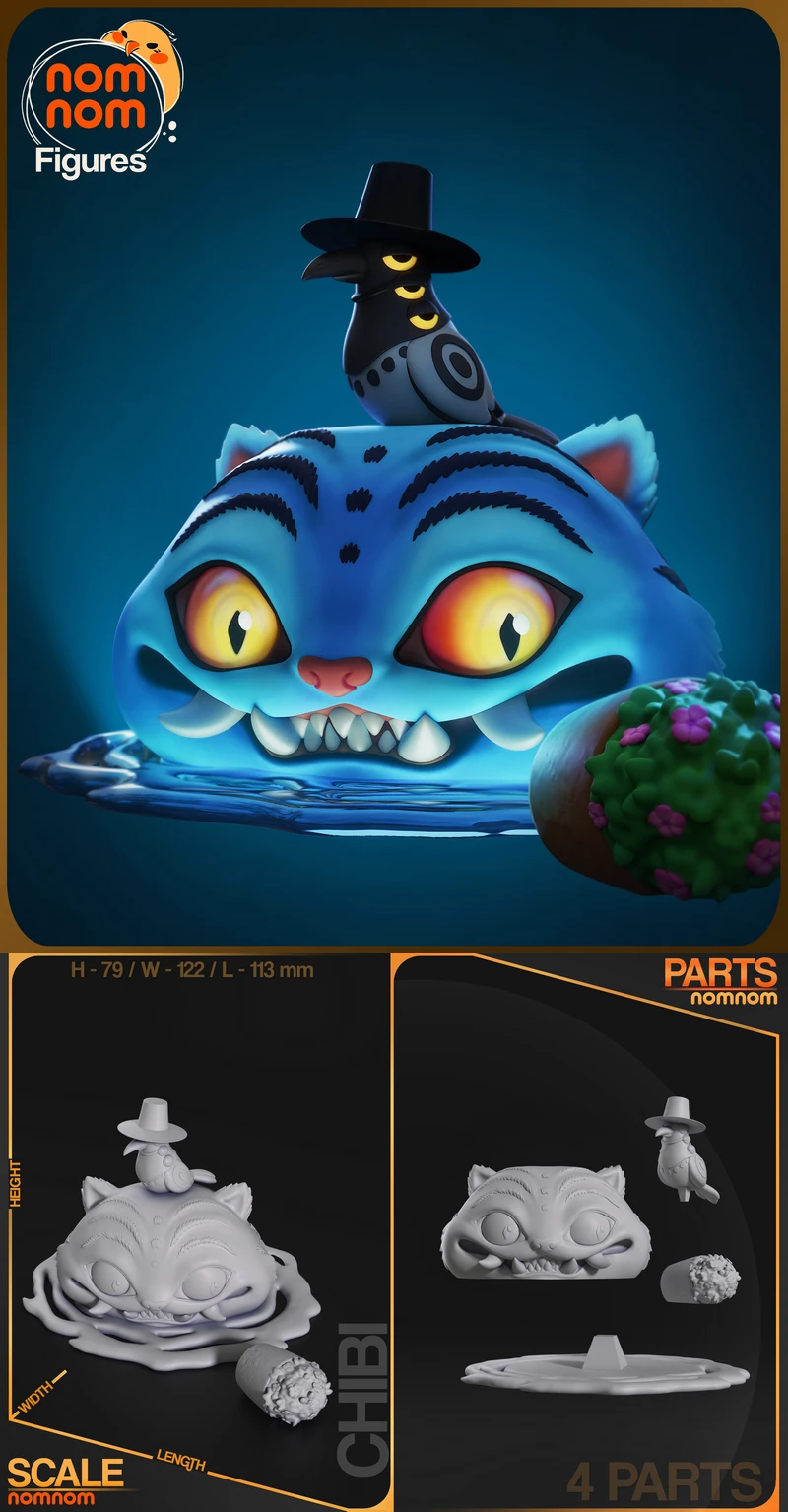 Chibi Tiger Demon Hunter STL File for 3D Printing STL model for 3D printing