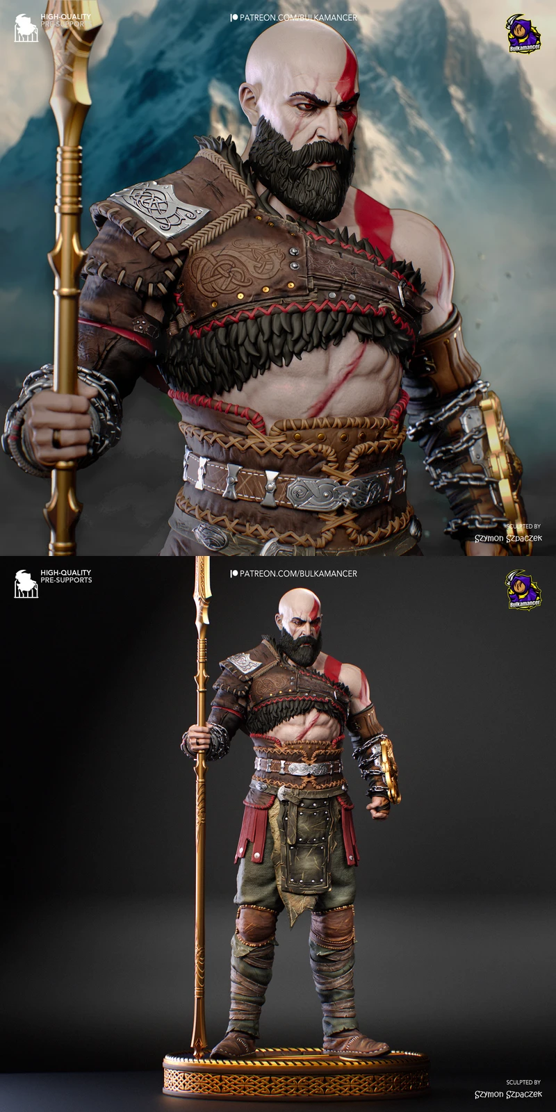 Kratos – God of War STL model for 3D printing