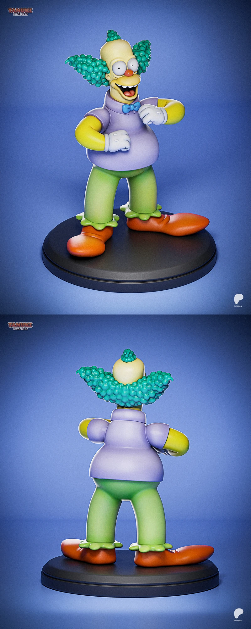 Krusty the Clown STL Figure for 3D Printing STL model for 3D printing