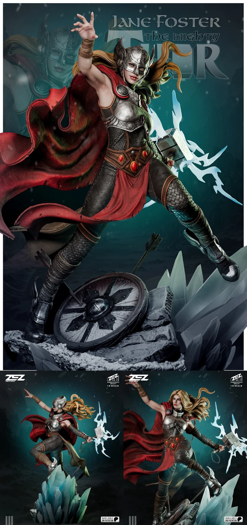 Lady Thor – Jane Foster STL Figure for 3D Printing STL model for 3D printing