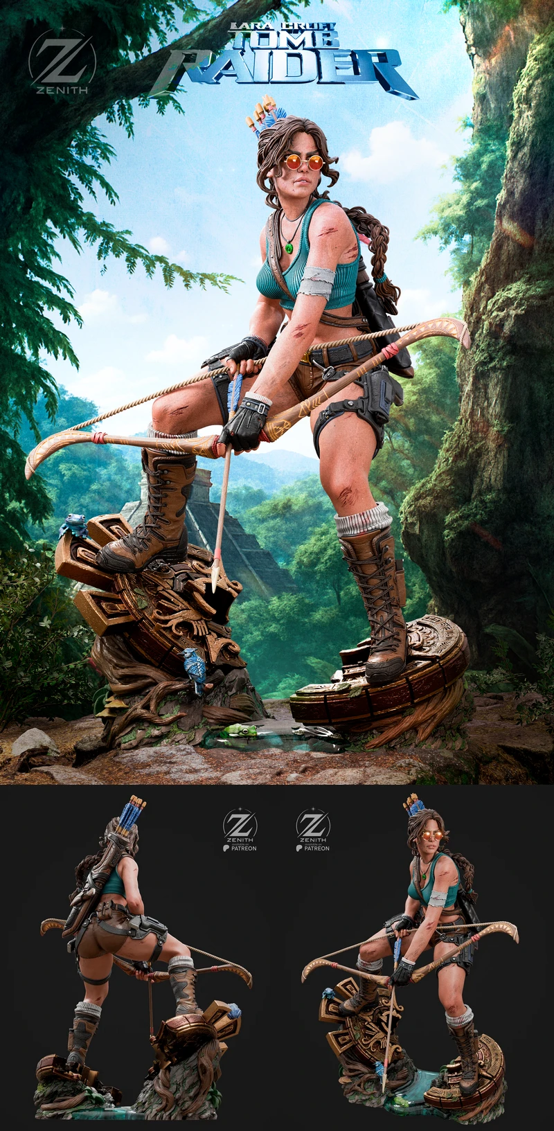 Lara Croft 3D Printable Miniature STL Model STL model for 3D printing