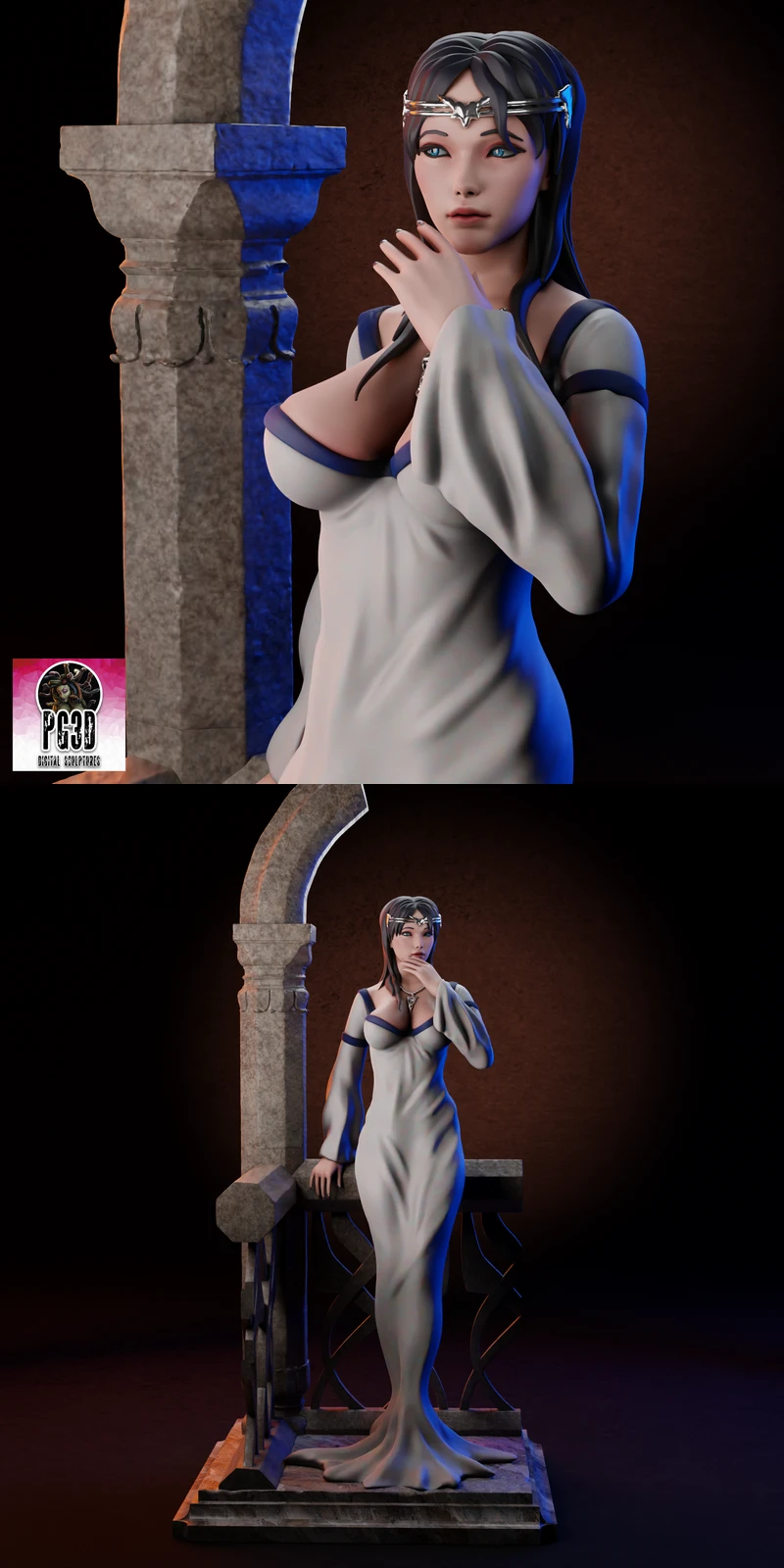 LOTR Arwen Balcony STL model for 3D printing