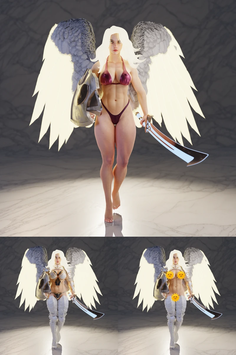 Ladies of Legend – Angelic Knight STL model for 3D printing