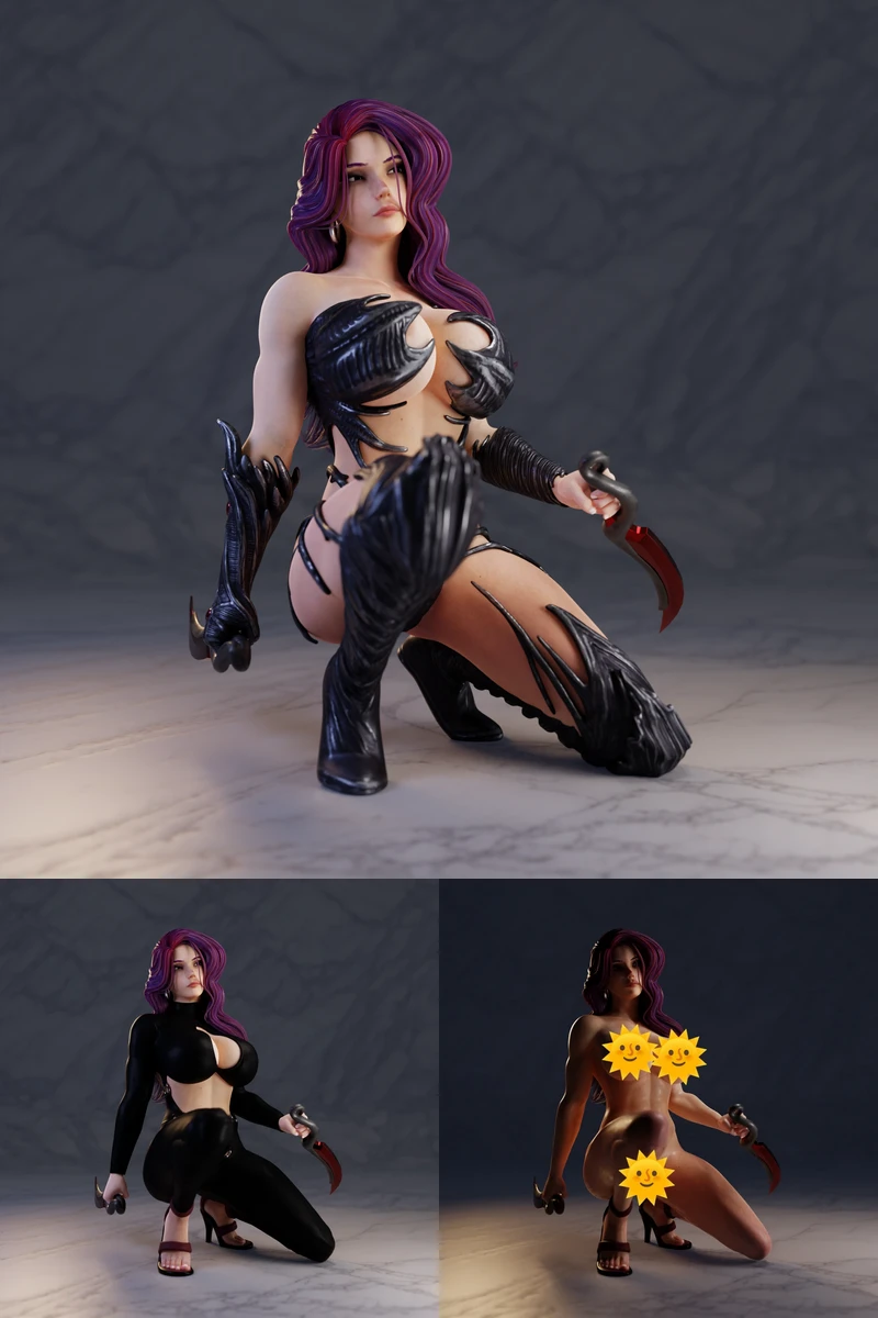 Ladies of Legend – Shadow Assassin STL model for 3D printing