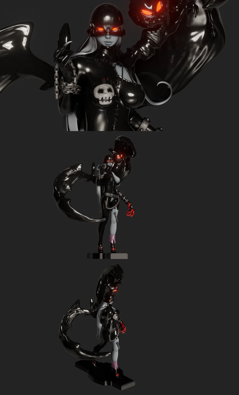 Lady Devimon STL model for 3D printing