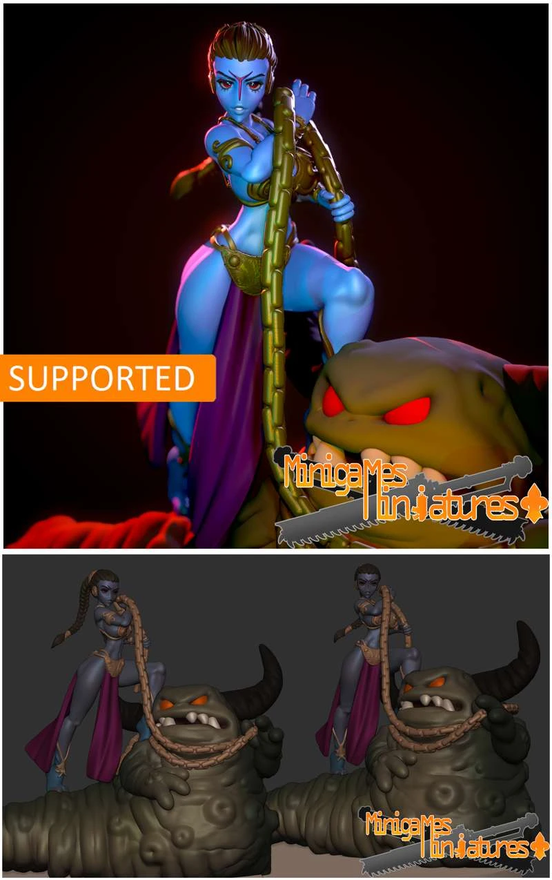 Leia anime figurine STL model for 3D printing