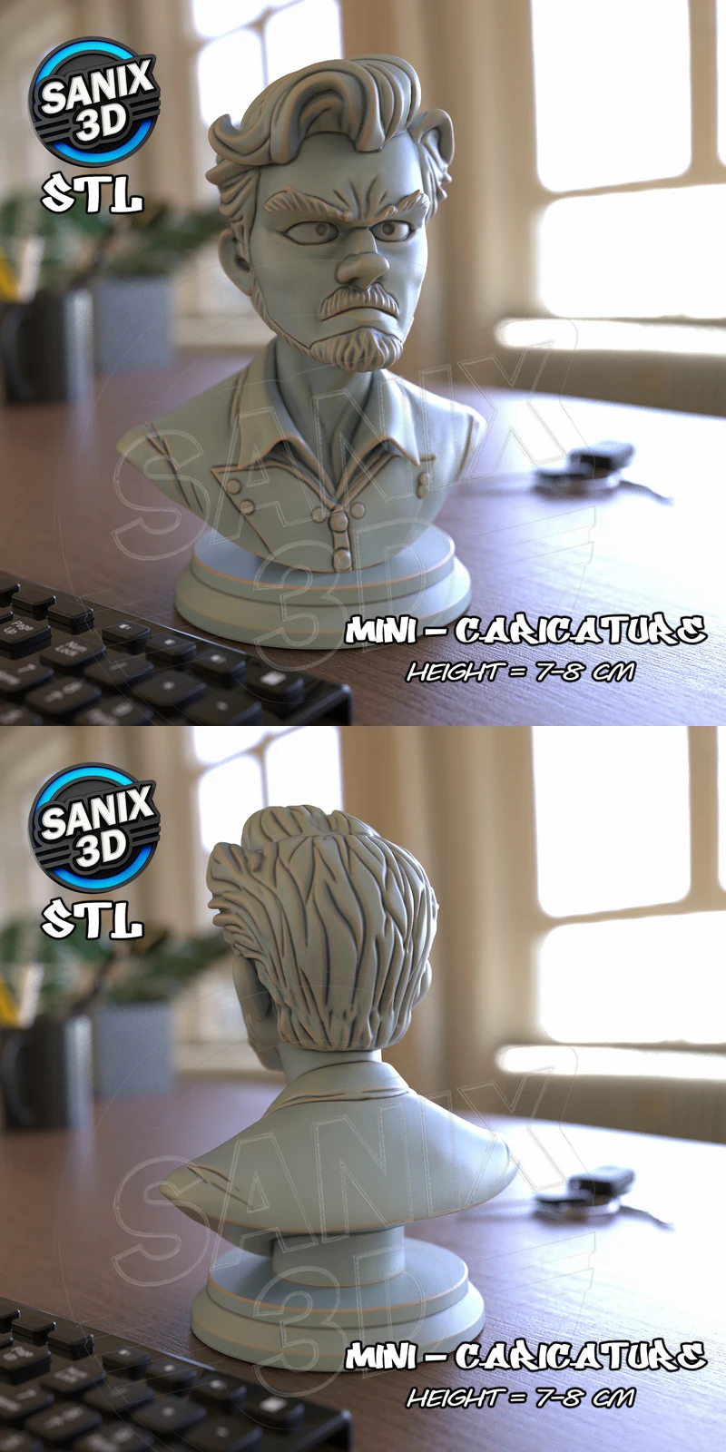 3D Printable Leo DiCaprio Bust STL File STL model for 3D printing
