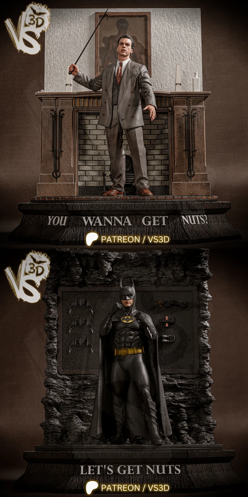 Let’s Get Nuts Diorama – Batman STL model for 3D printing