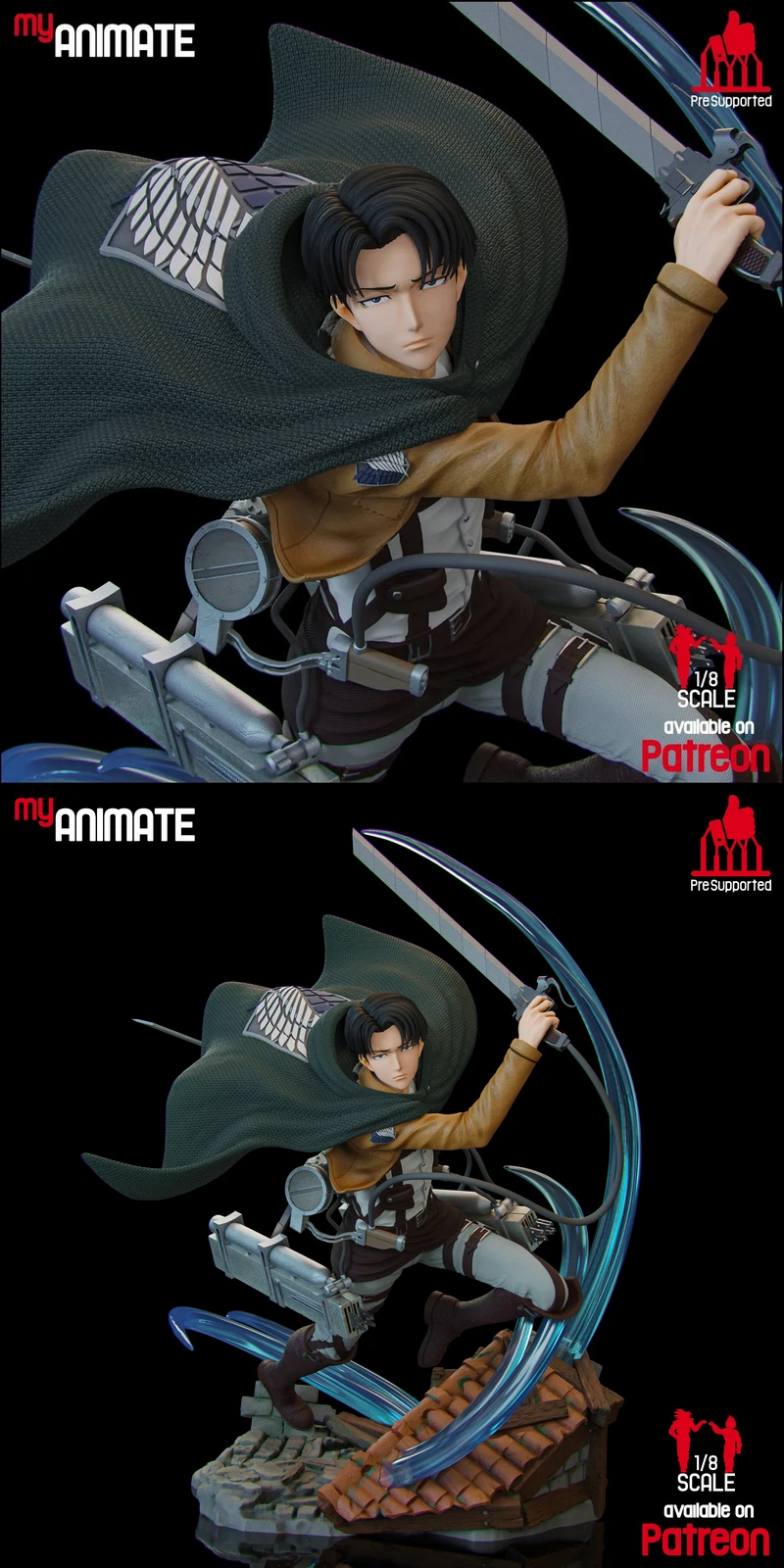 Captain Levi – Attack on Titan STL Figure for 3D Printing STL model for 3D printing