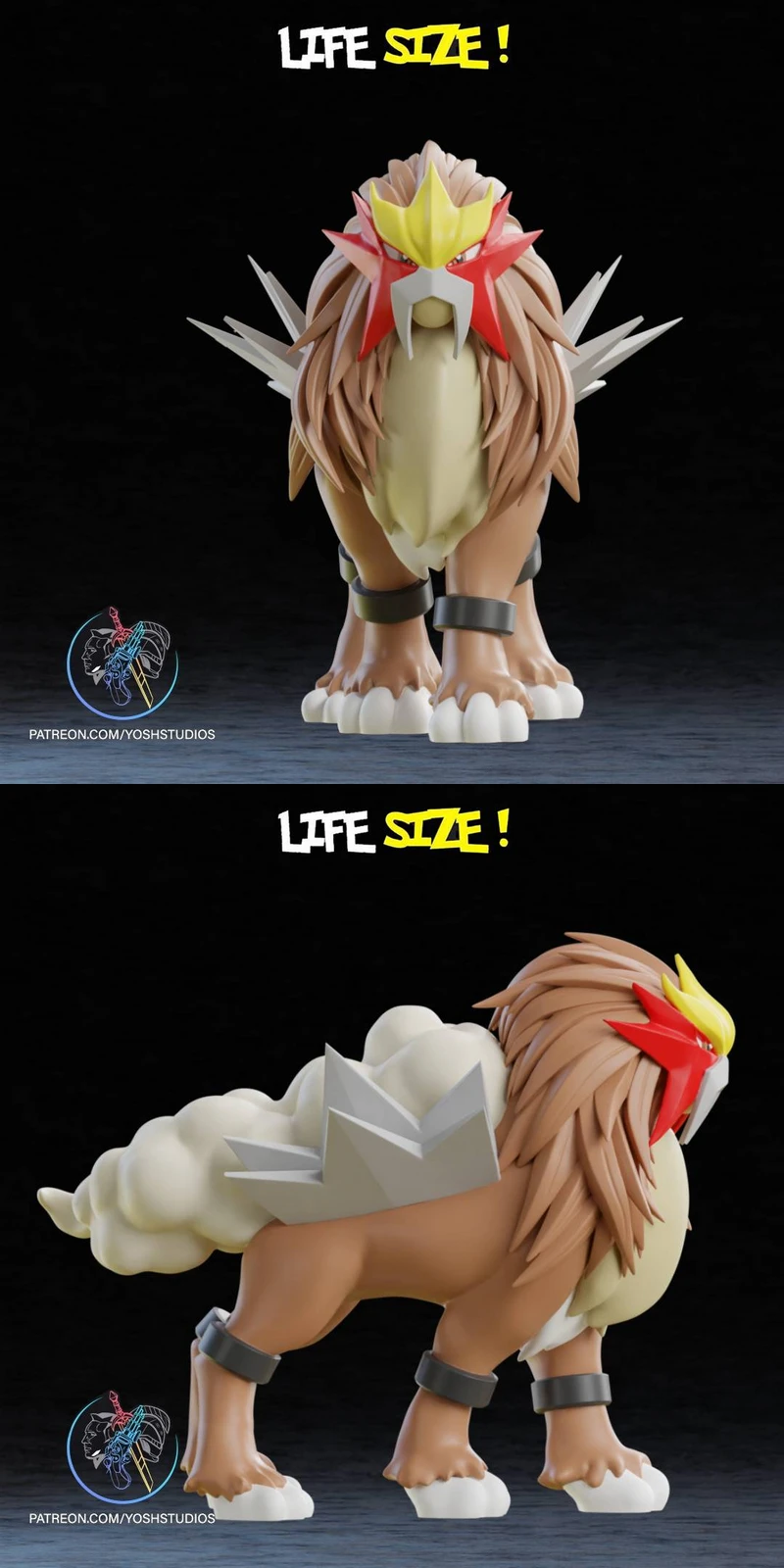 Entei STL model for 3D printing