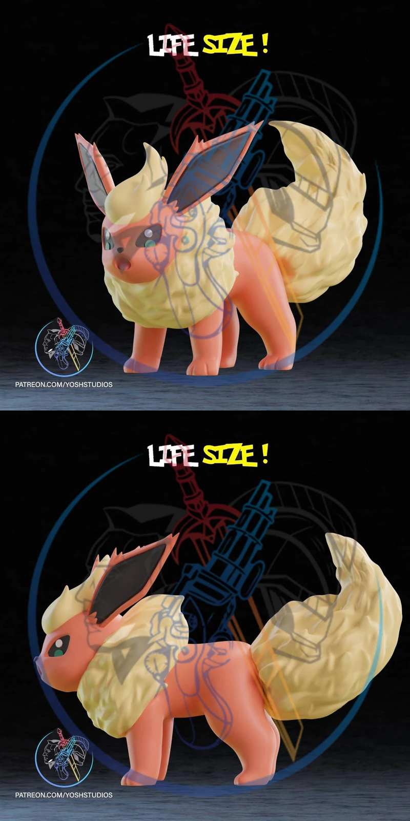 Pokémon: Flareon 3D Printable STL File STL model for 3D printing