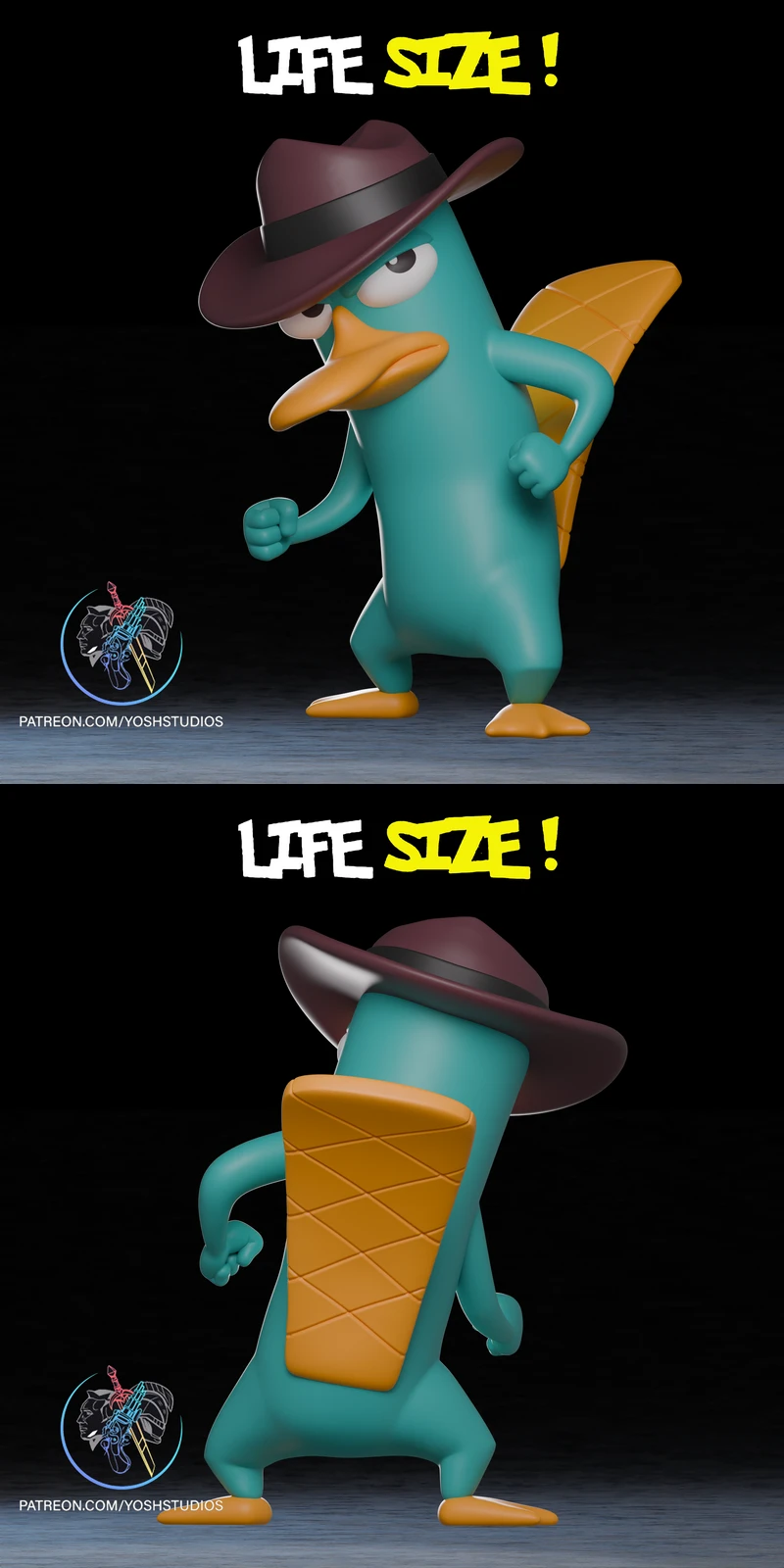 Perry the Platypus STL File for 3D Printing STL model for 3D printing