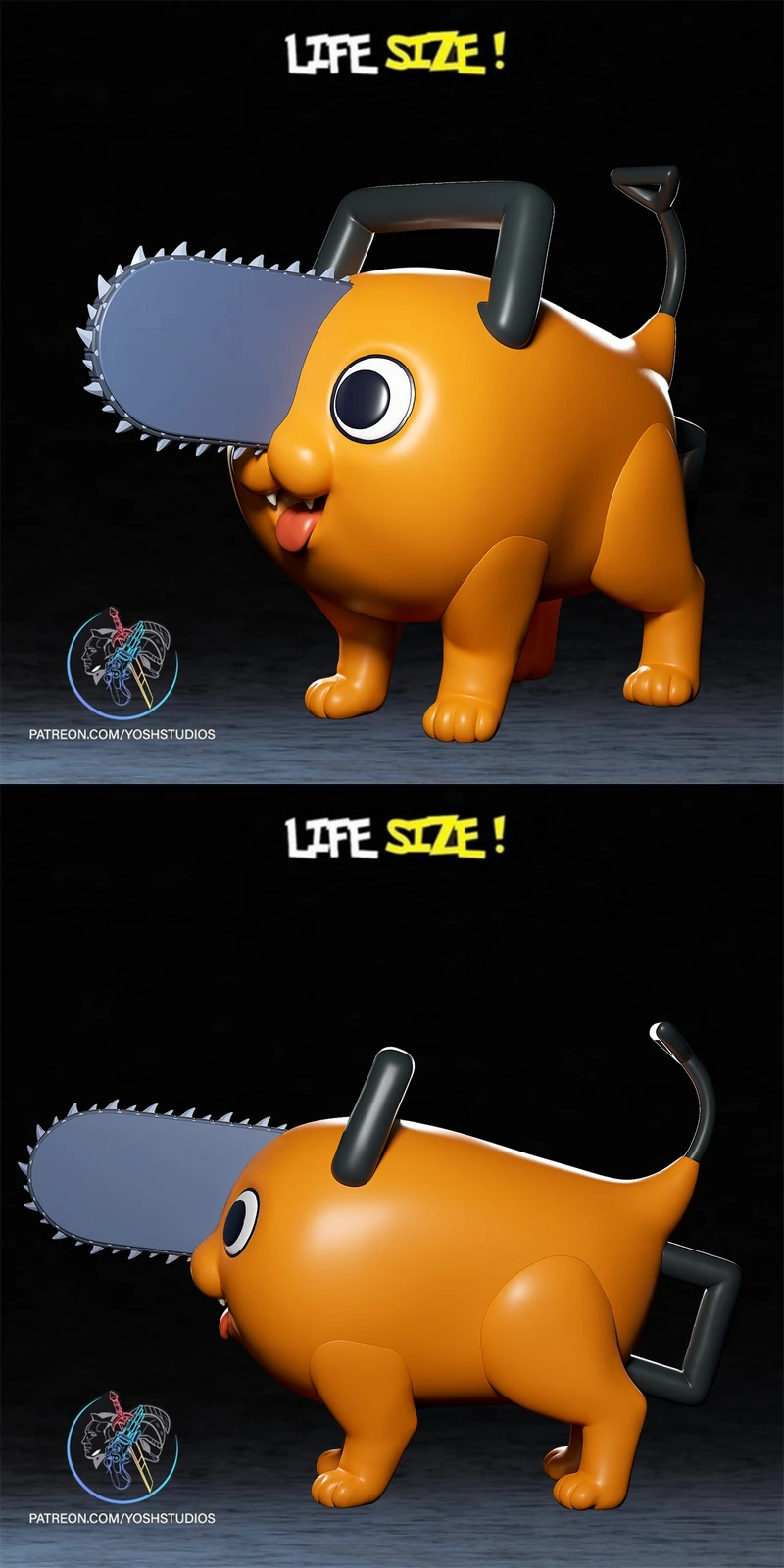 Life Size Pochita STL model for 3D printing