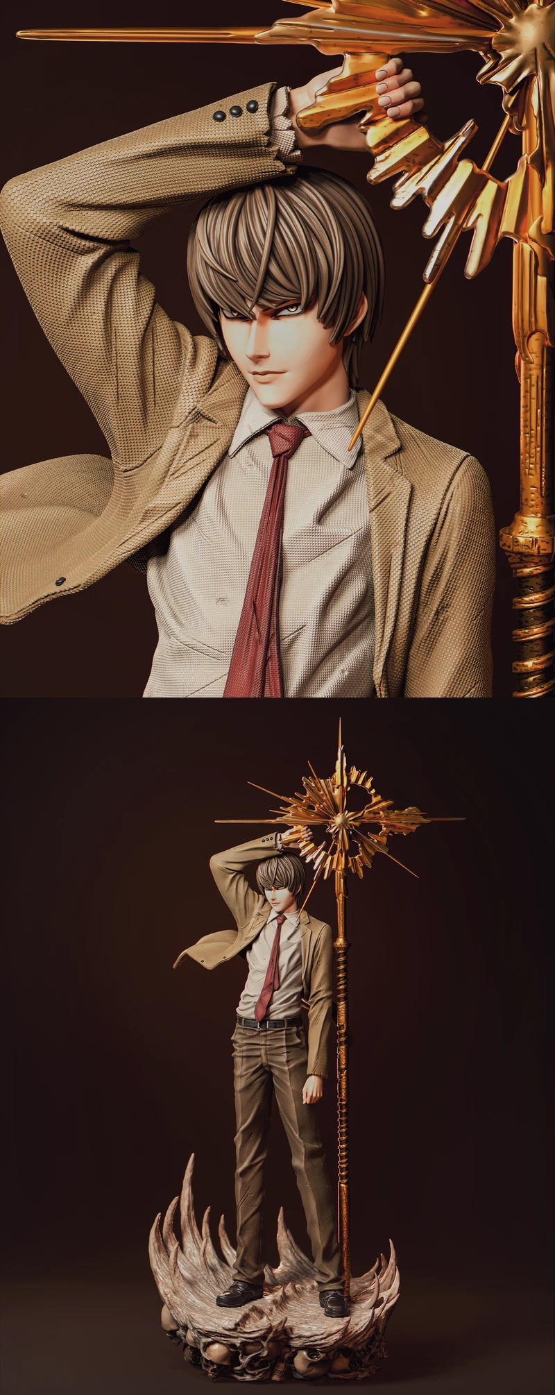 Light Yagami Death Note Anime Character Bust 3D Printable STL Model STL model for 3D printing