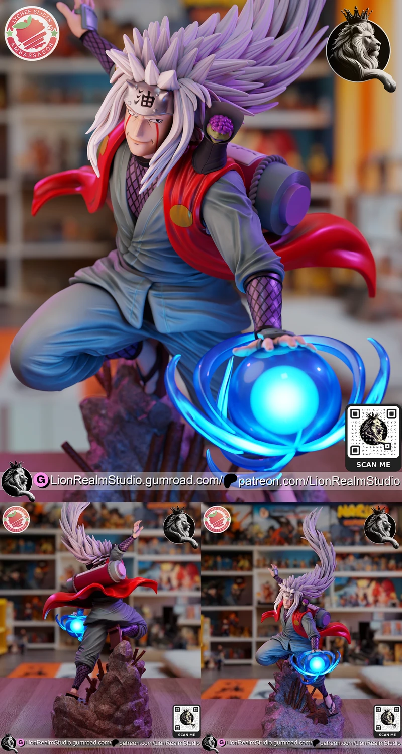Jiraiya – Naruto STL model for 3D printing