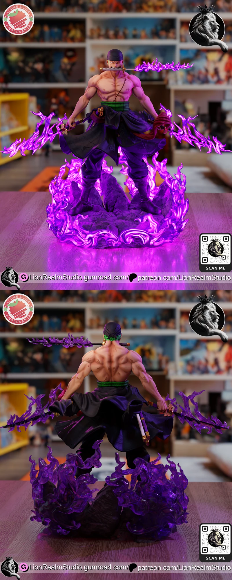 One Piece – Zoro Character STL File STL model for 3D printing