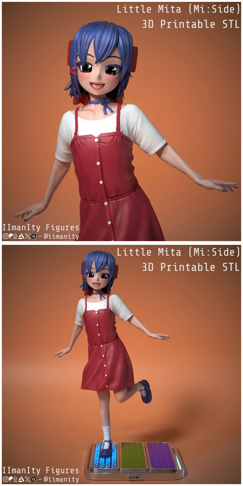 Little Mita (MiSide) STL model for 3D printing