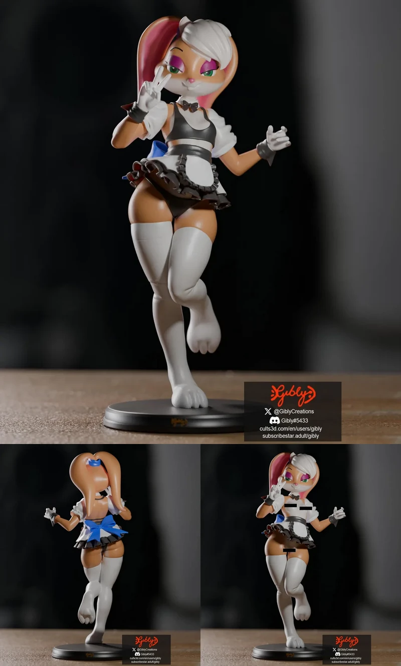 Lola Bunny Maid STL model for 3D printing