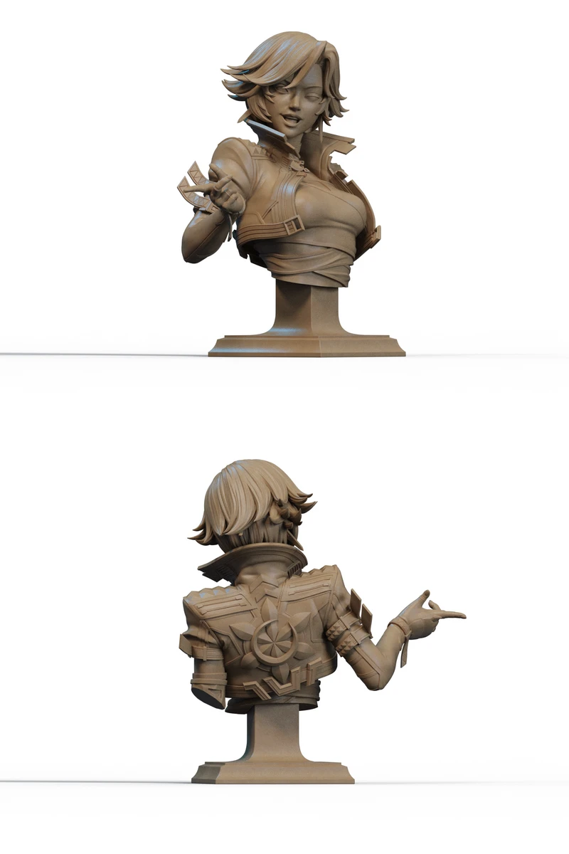 Luna Snow Bust STL model for 3D printing