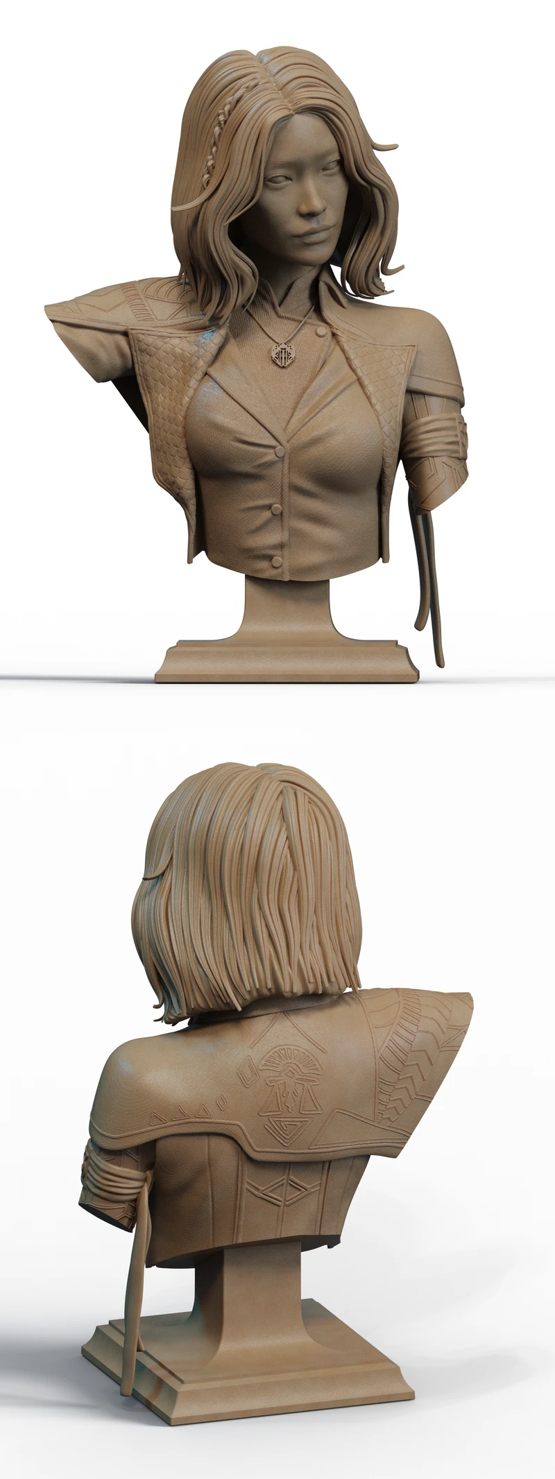 Lunar Beauty STL Bust for 3D Printing STL model for 3D printing