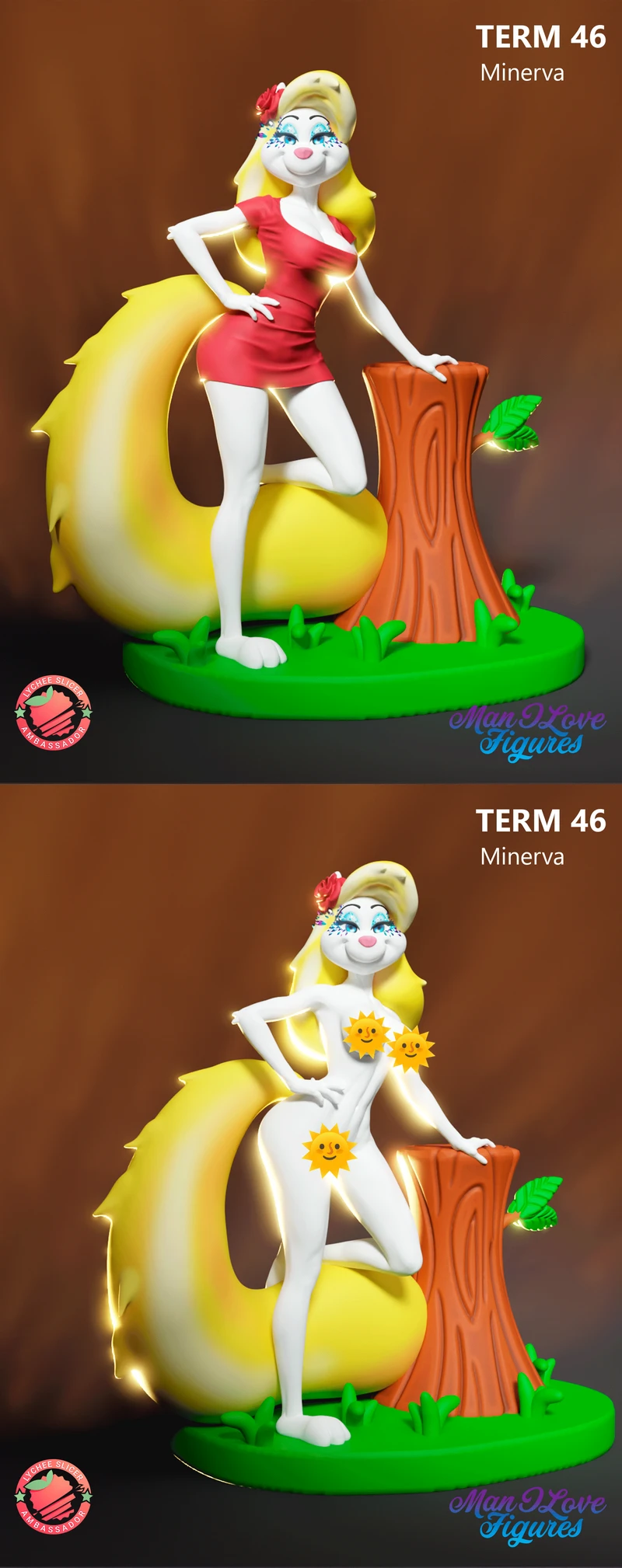 MINERVA MINK – ANIMANIACS STL File for 3D Printing STL model for 3D printing