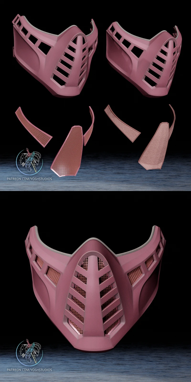 MK Floyd Mask STL model for 3D printing