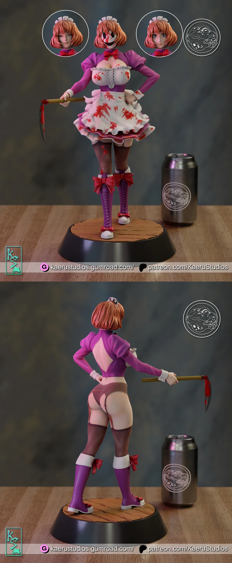 Maid – Tenkuu Shinpan STL model for 3D printing