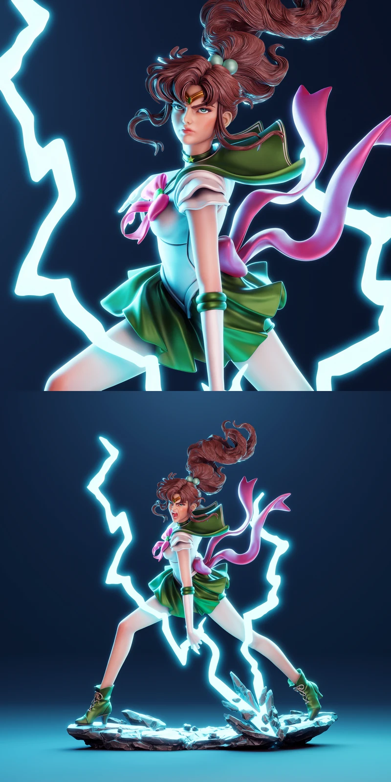 Makoto Kino – Sailor Jupiter STL Figure for 3D Printing STL model for 3D printing