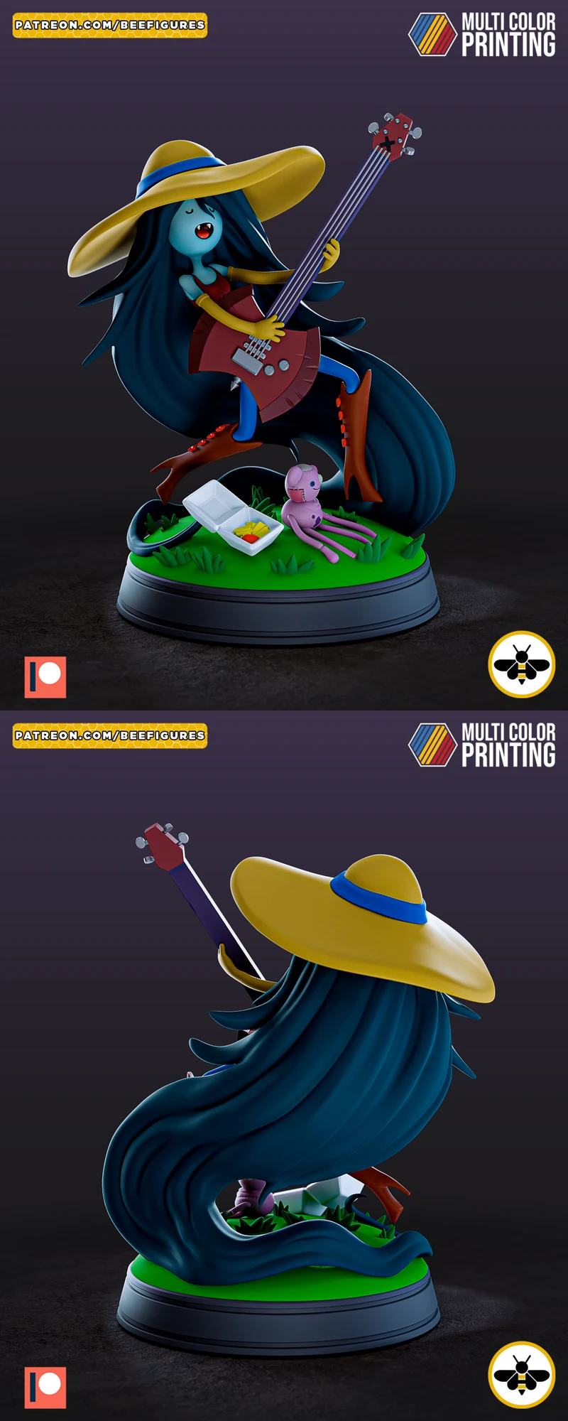 Marceline 3D Printable STL Figure for Adventure Time Fans STL model for 3D printing