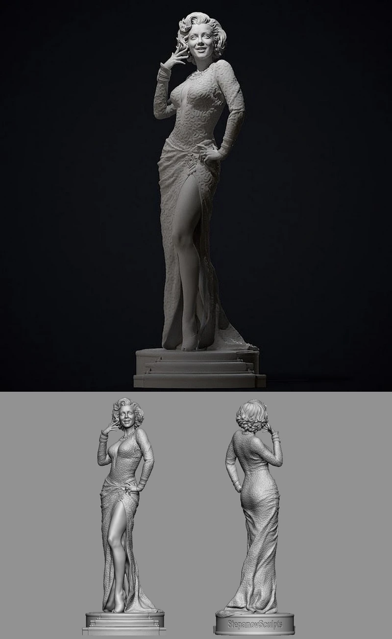 Marilyn STL model for 3D printing