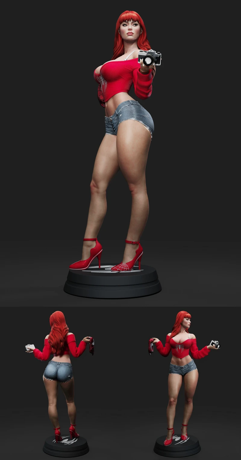 Mary Jane Watson – Marvel STL Figure for 3D Printing STL model for 3D printing