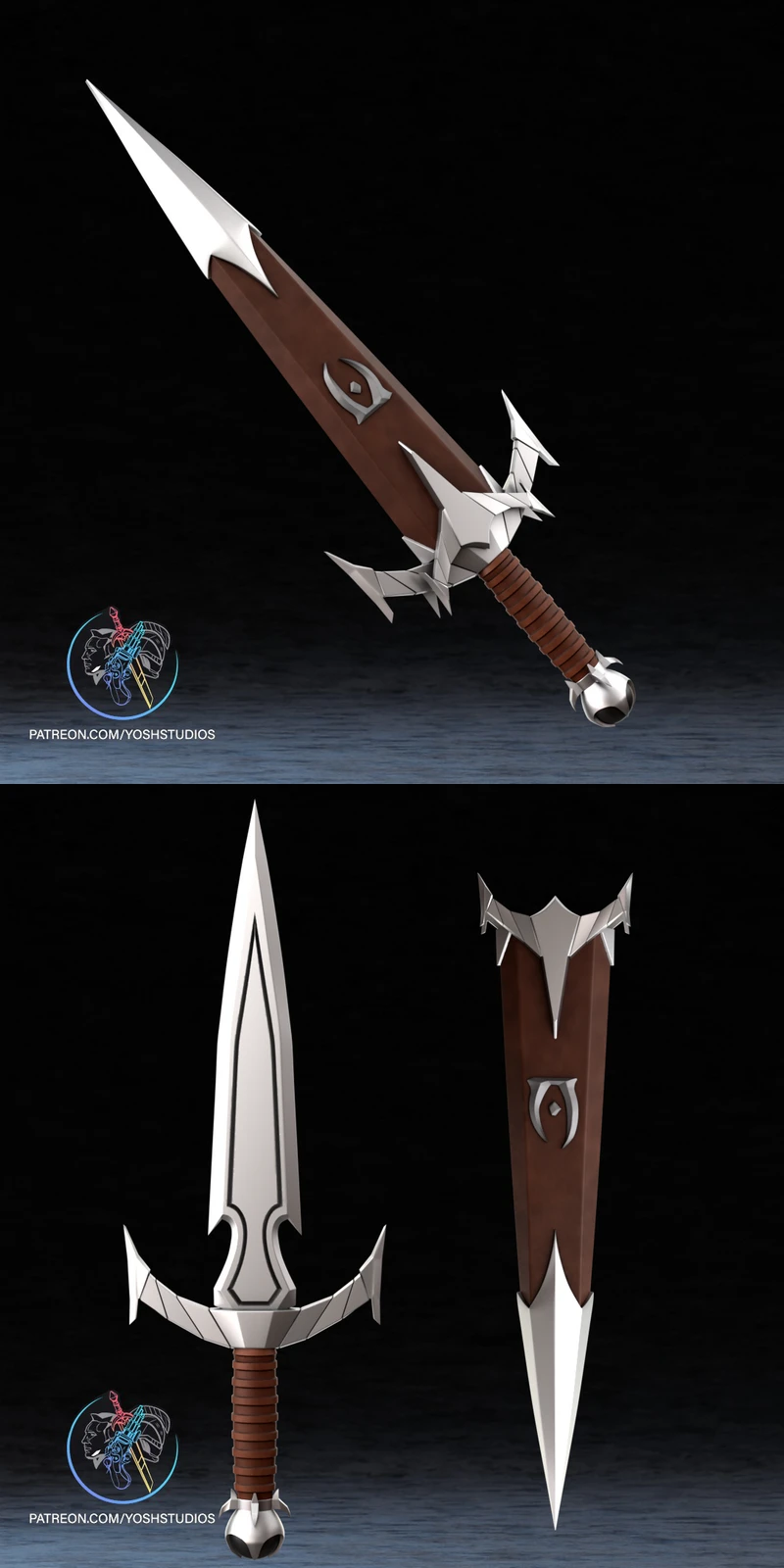 Mehrunes Dagger STL – Daedric Dagger Replica STL model for 3D printing