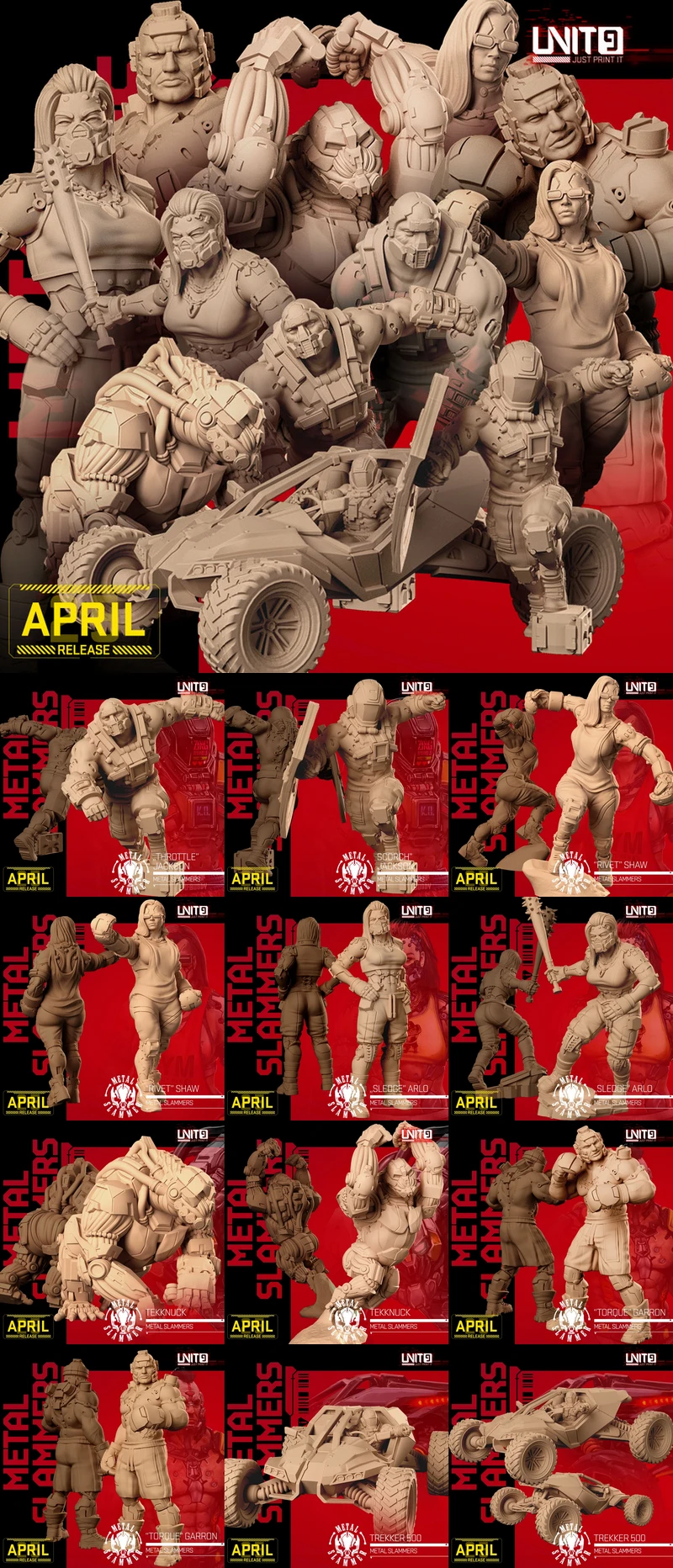 Metal Slammers’ Fight Pit, APRIL25 STL model for 3D printing