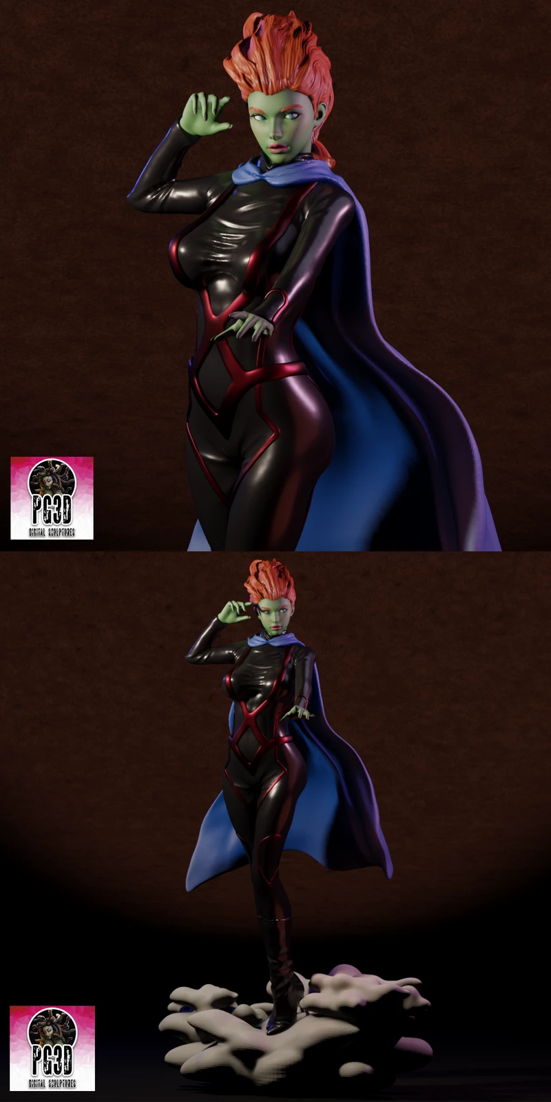 Miss Martian STL model for 3D printing