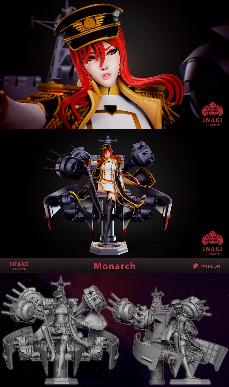 Monarch – Azur Lane STL model for 3D printing