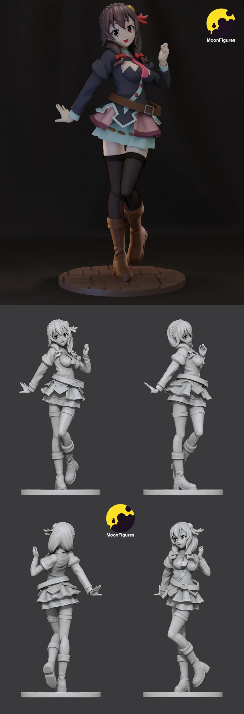 Yunyun – Konosuba STL Figure for 3D Printing STL model for 3D printing