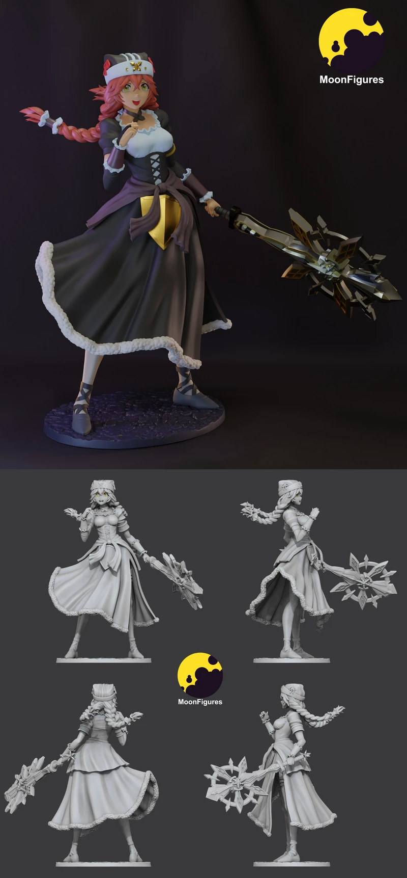 Lupusregina Beta – Overlord STL Figure for 3D Printing STL model for 3D printing
