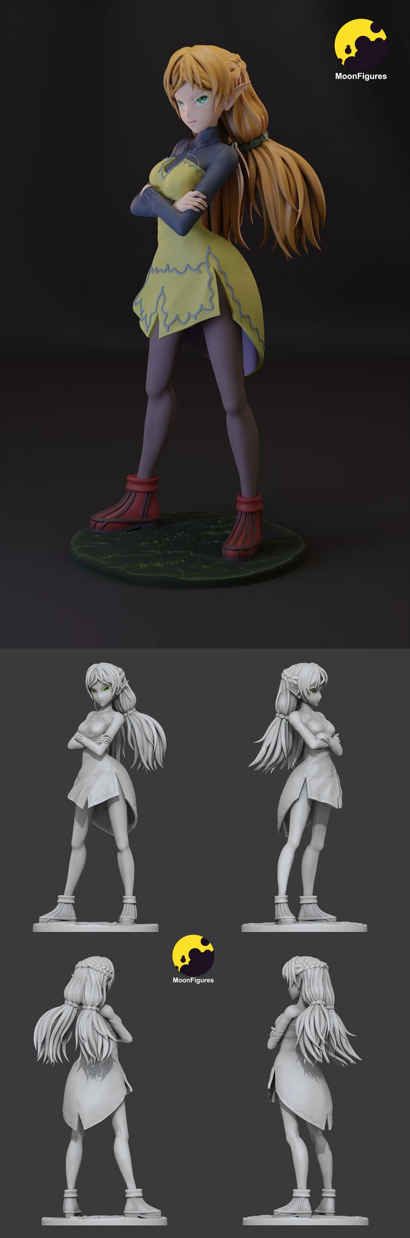 Sui (Tsundere Elf) – Uncle from Another World STL Figure for 3D Printing STL model for 3D printing