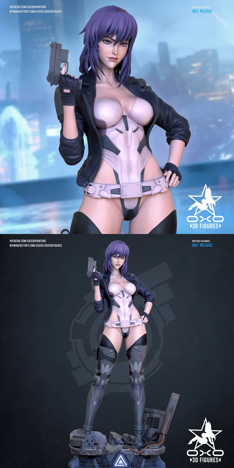Motoko Kusanagi Figure STL model for 3D printing