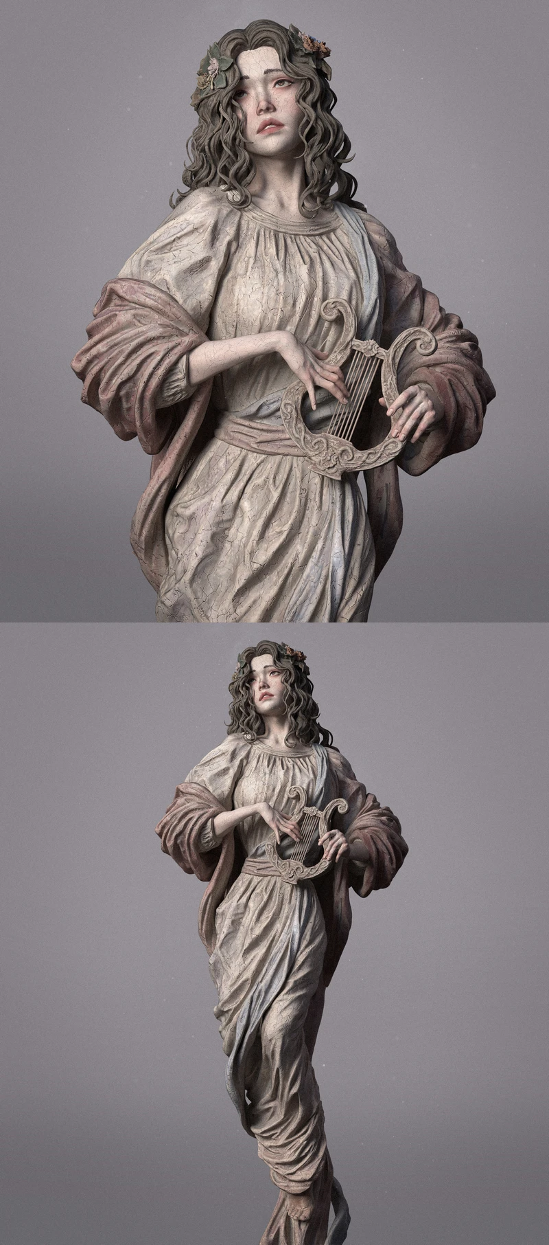 Muse Sculpture STL File for 3D Printing STL model for 3D printing