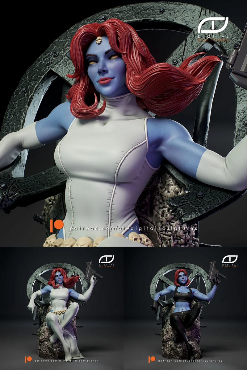 Mystique STL model for 3D printing