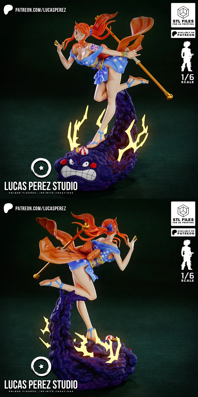 Nami – One Piece STL Figure for 3D Printing STL model for 3D printing