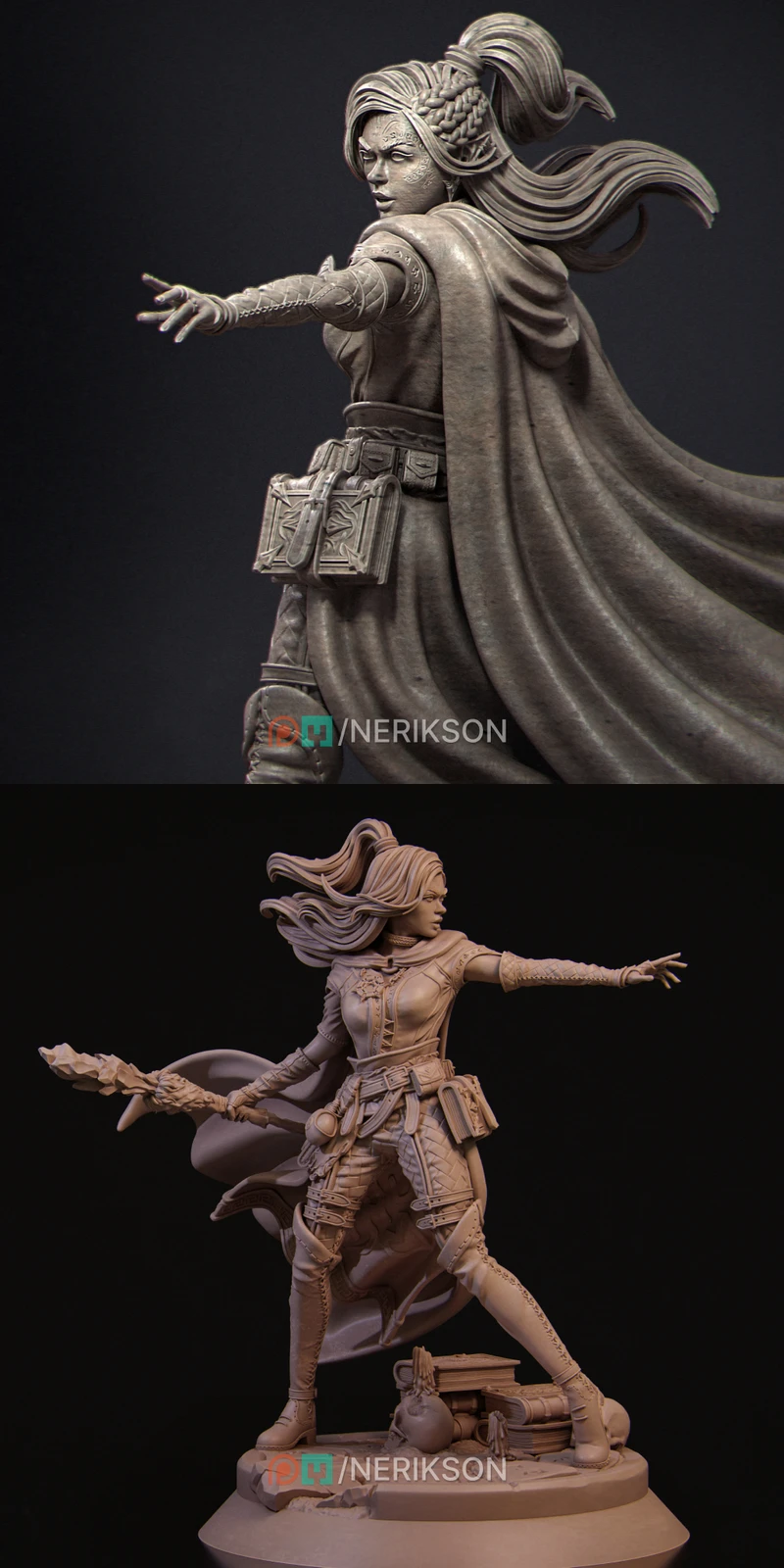 Elf Mage Fantasy Miniature STL STL model for 3D printing