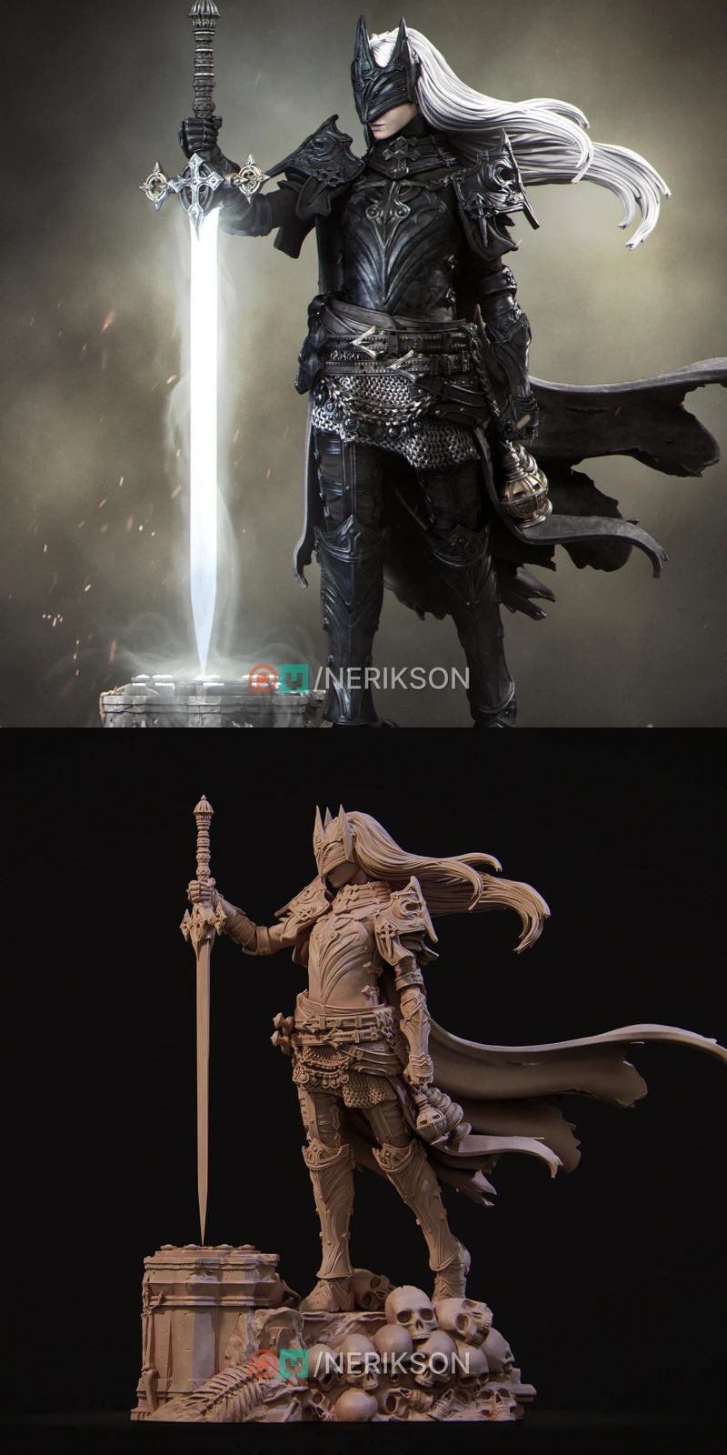 Laenith Death Domain Cleric Figure STL model for 3D printing