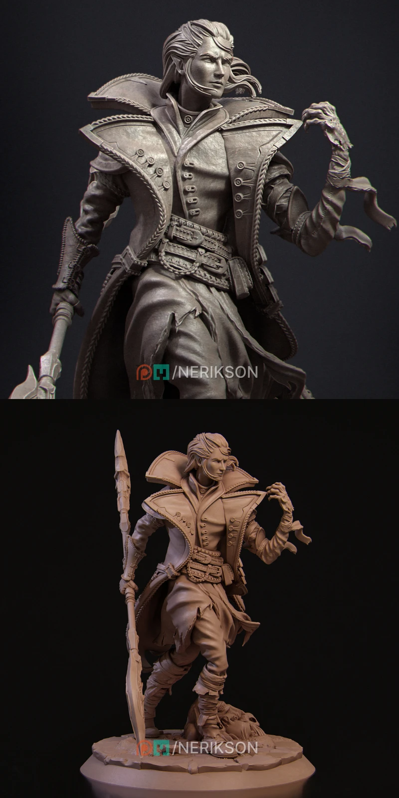 Vampire Elf Warlock Miniature STL STL model for 3D printing
